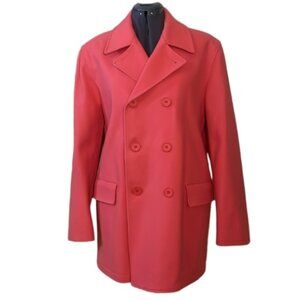 Never Worn Club Monaco Berry Pink Wool Mix Peacoat Size Large